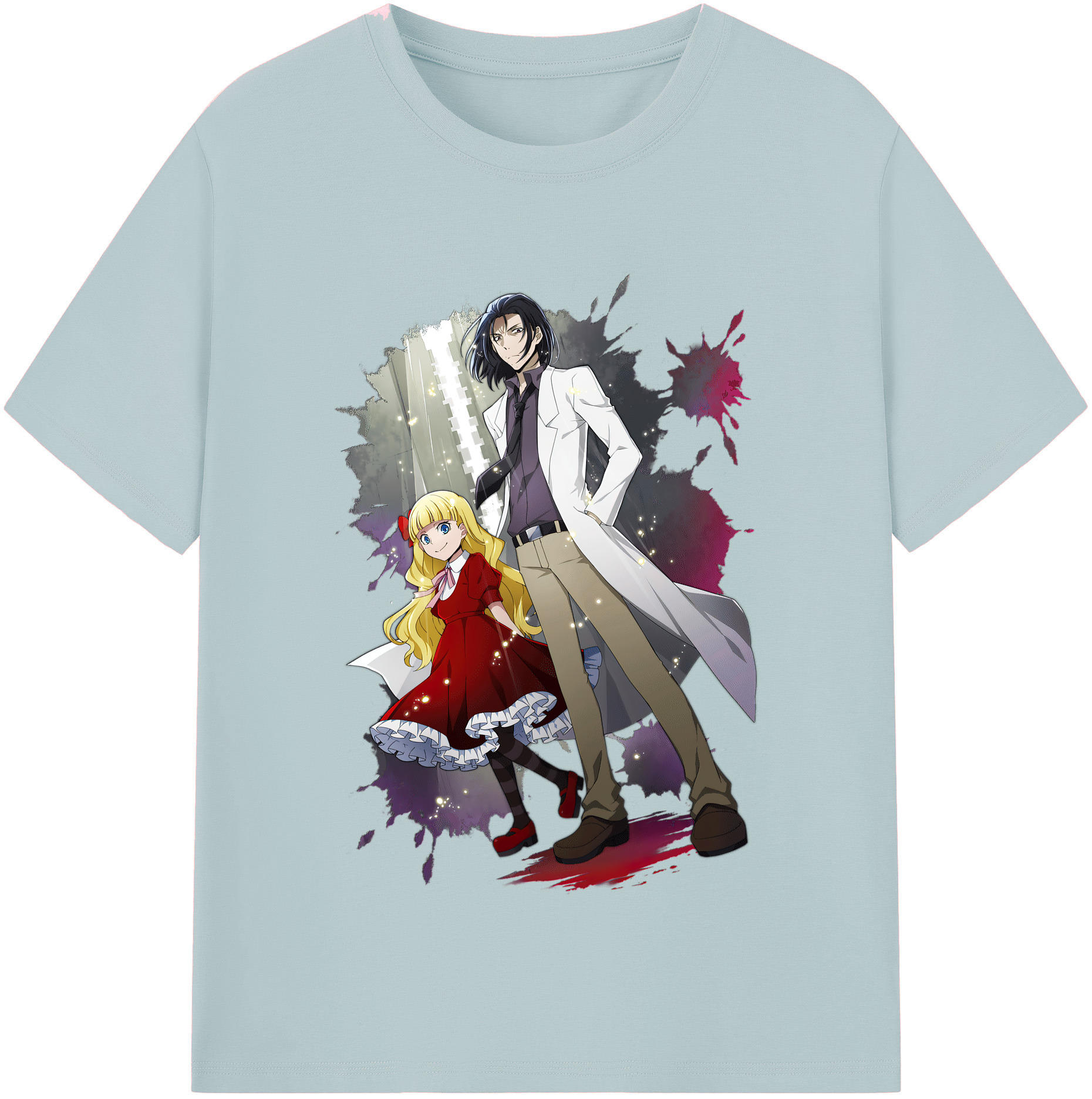 （画像用） 文豪ストレイドッグス Bungo Stray Dogs 綿100％半袖Tシャツ（フロントプリント）